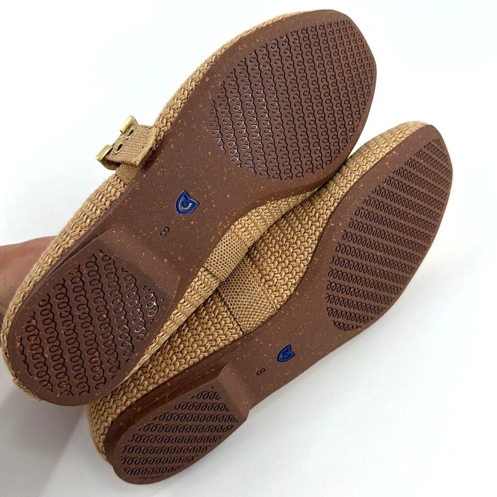 Rothy's The Max Buckle Mary Jane Tan Woven Size 8 - Picture 10 of 14